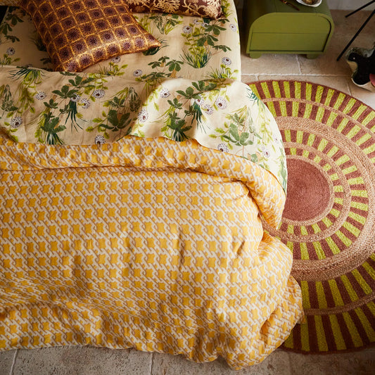 Maricela Linen Quilt Cover // Dune