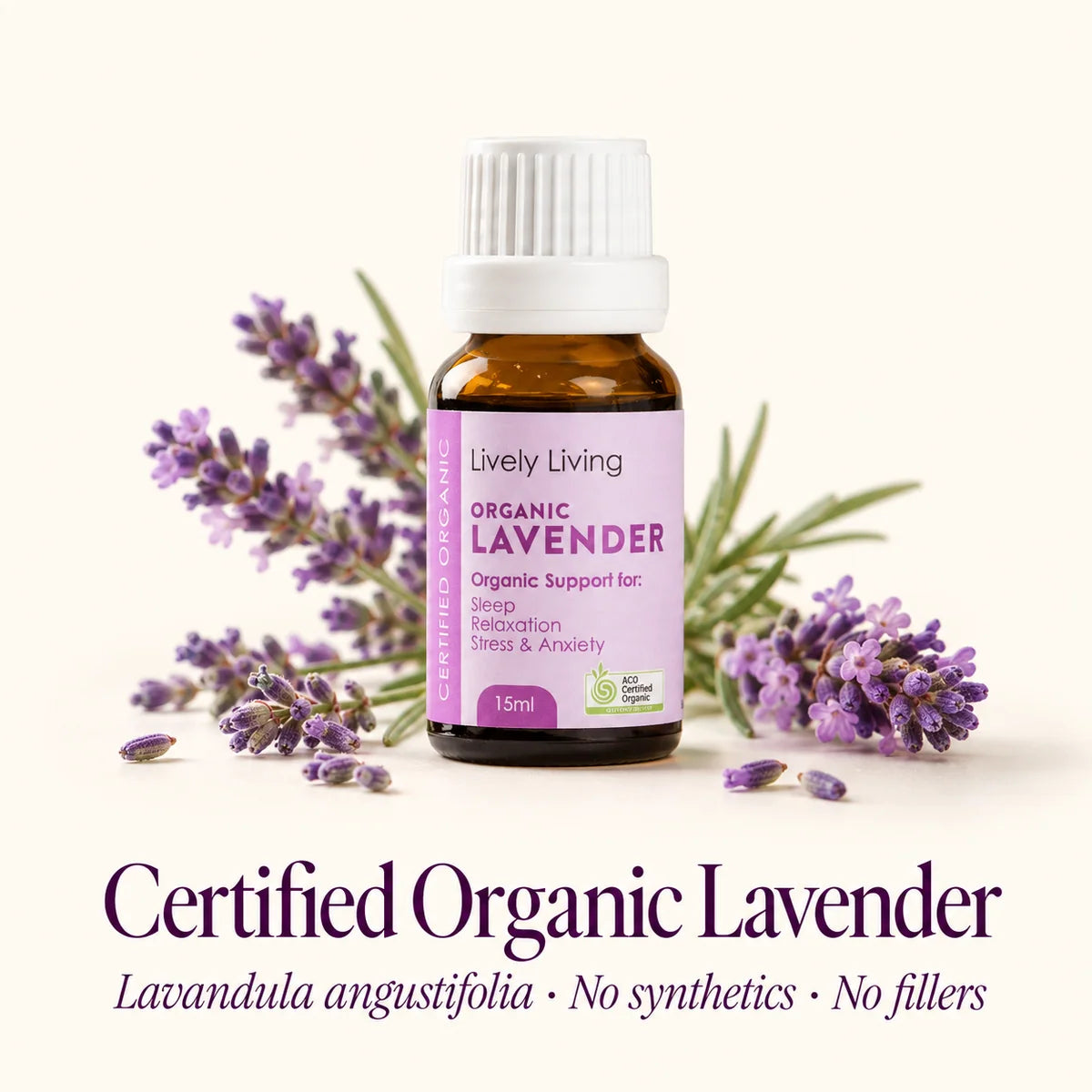 Lively Living // Lavender ACO Certified Organic Essential Oil // 15ml