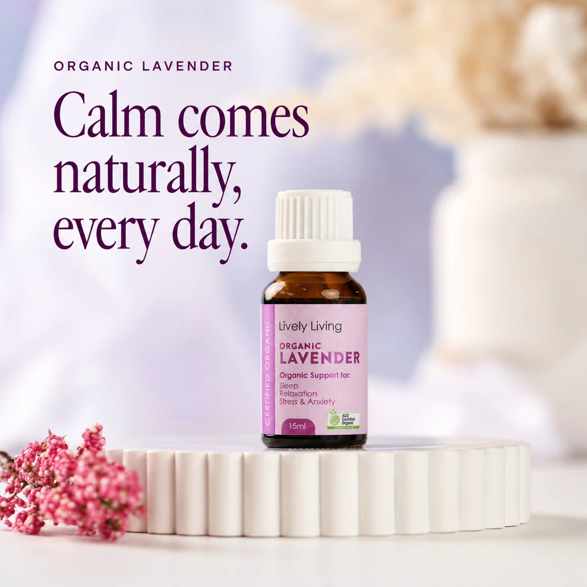 Lively Living // Lavender ACO Certified Organic Essential Oil // 15ml