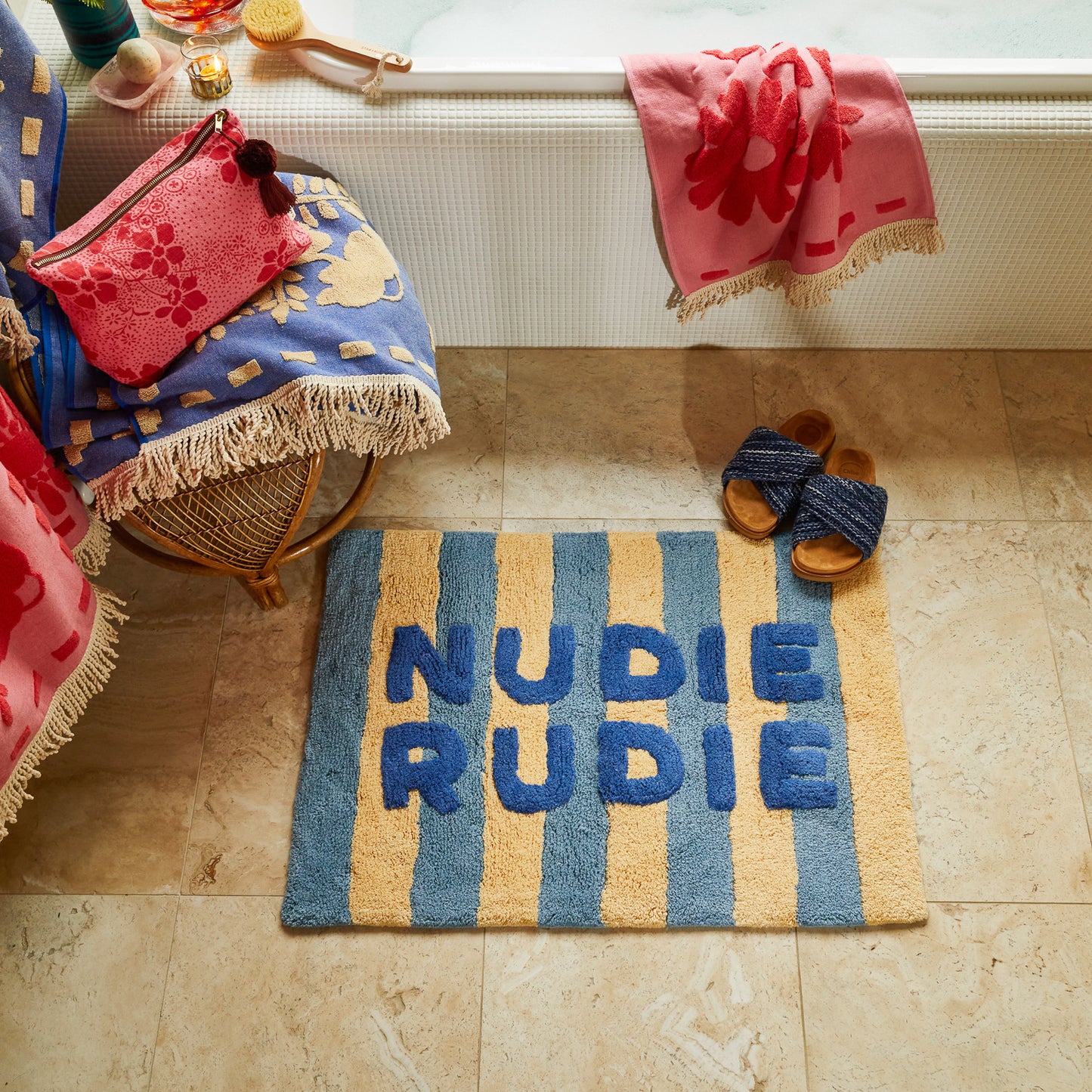 Ira Nudie Rudie Bath Mat // Blue Jean