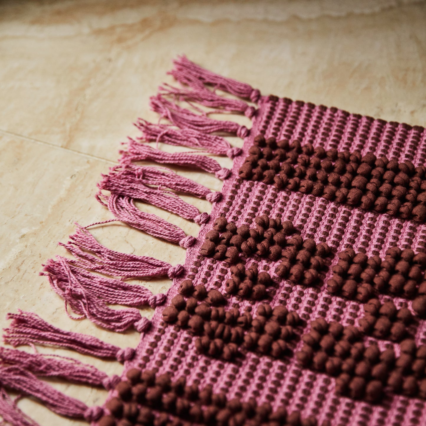 Sawa Cotton Mat // Rosewater