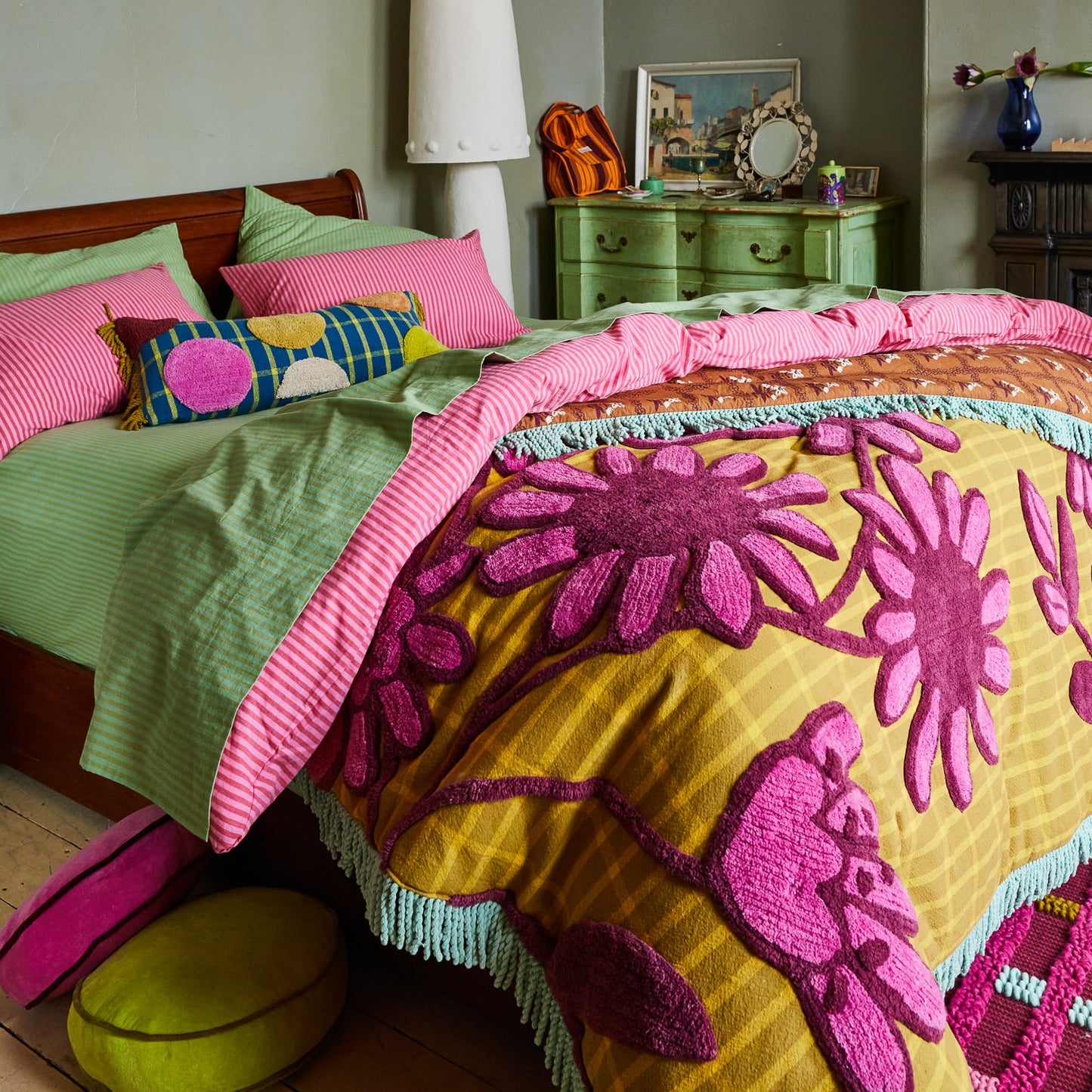 Remi Tufted Cushion - Capri