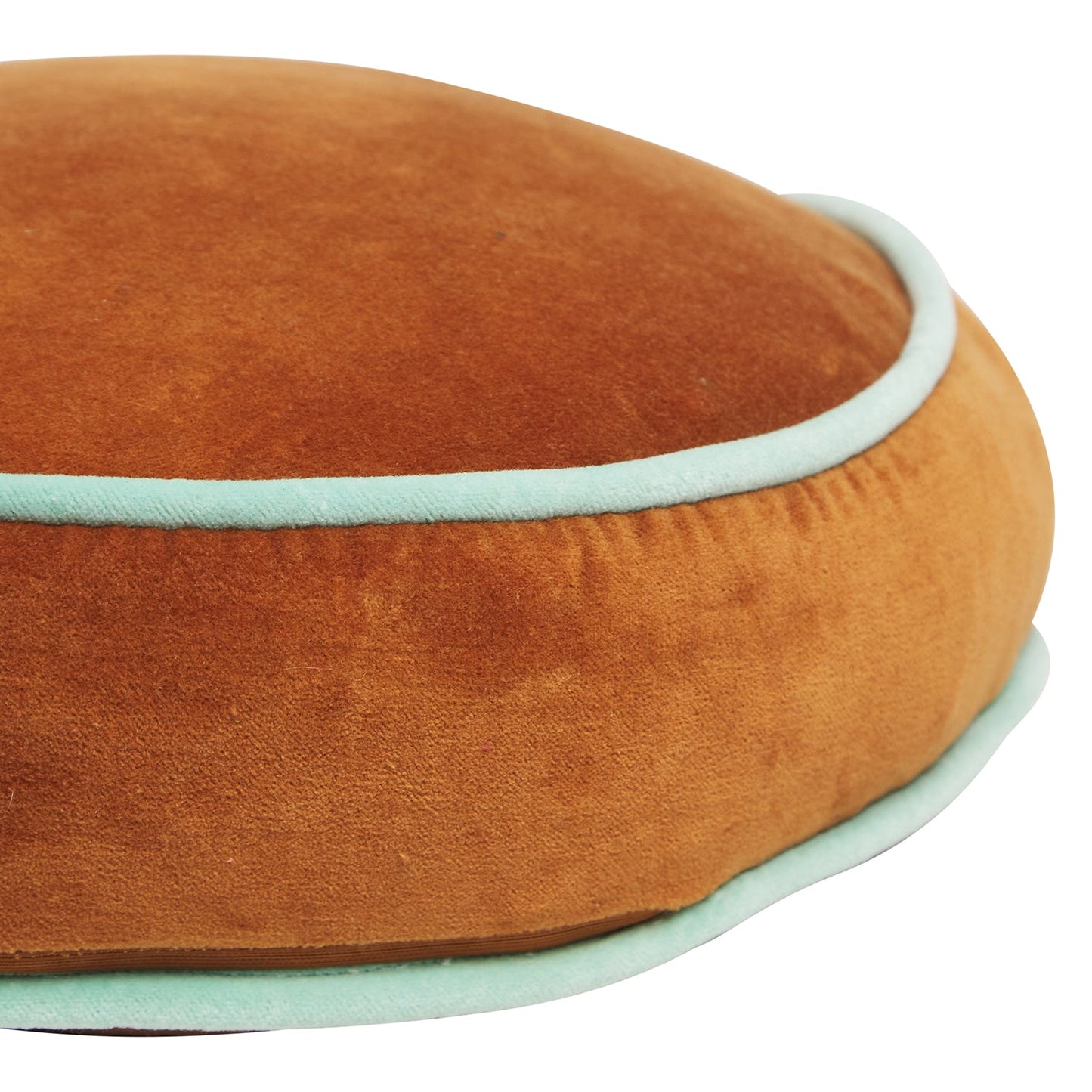 Castilo Round Velvet Cushion - Copper