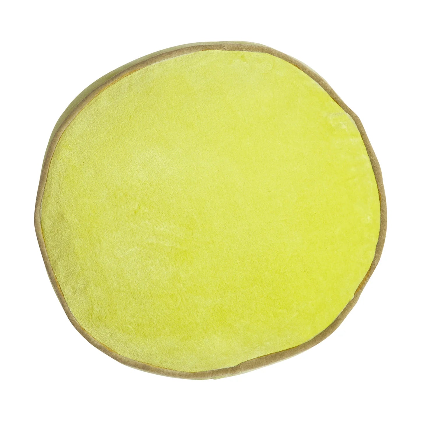 Castilo Round Velvet Cushion // Chartreuse