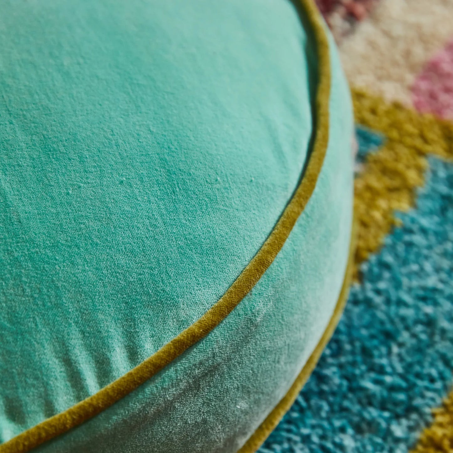 Etienne Velvet Floor Cushion // Jade