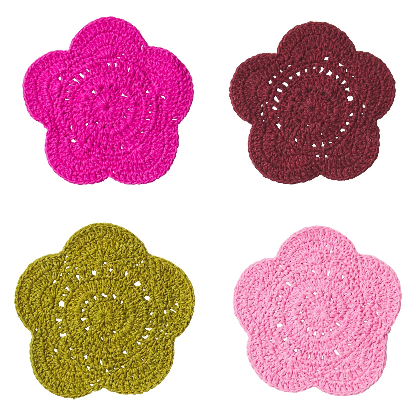 Chumo Crochet Coaster Set // Cosmos