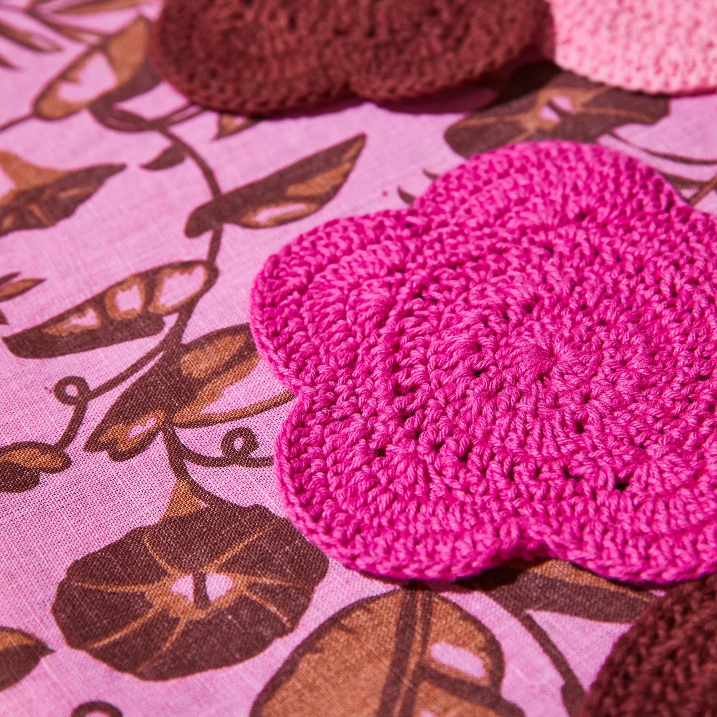 Chumo Crochet Coaster Set // Cosmos