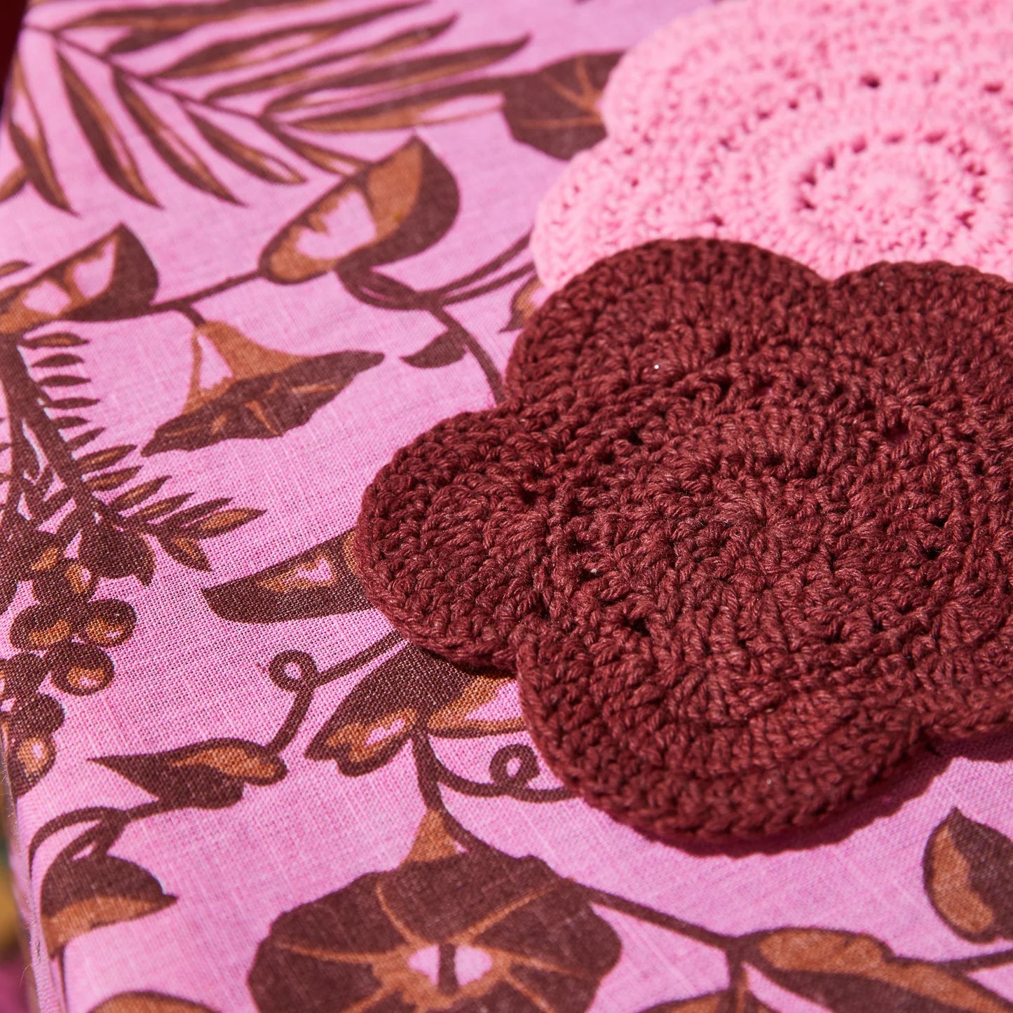 Chumo Crochet Coaster Set // Cosmos