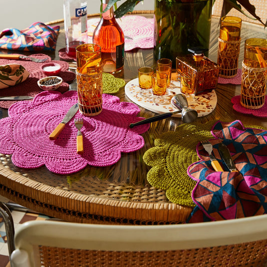 Chumo Crochet Placemat Set // Cosmos