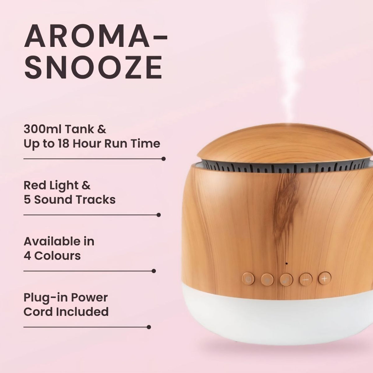 Lively Living // Aroma-Snooze 7 in 1 Sleep Aid Humidifier // Wood