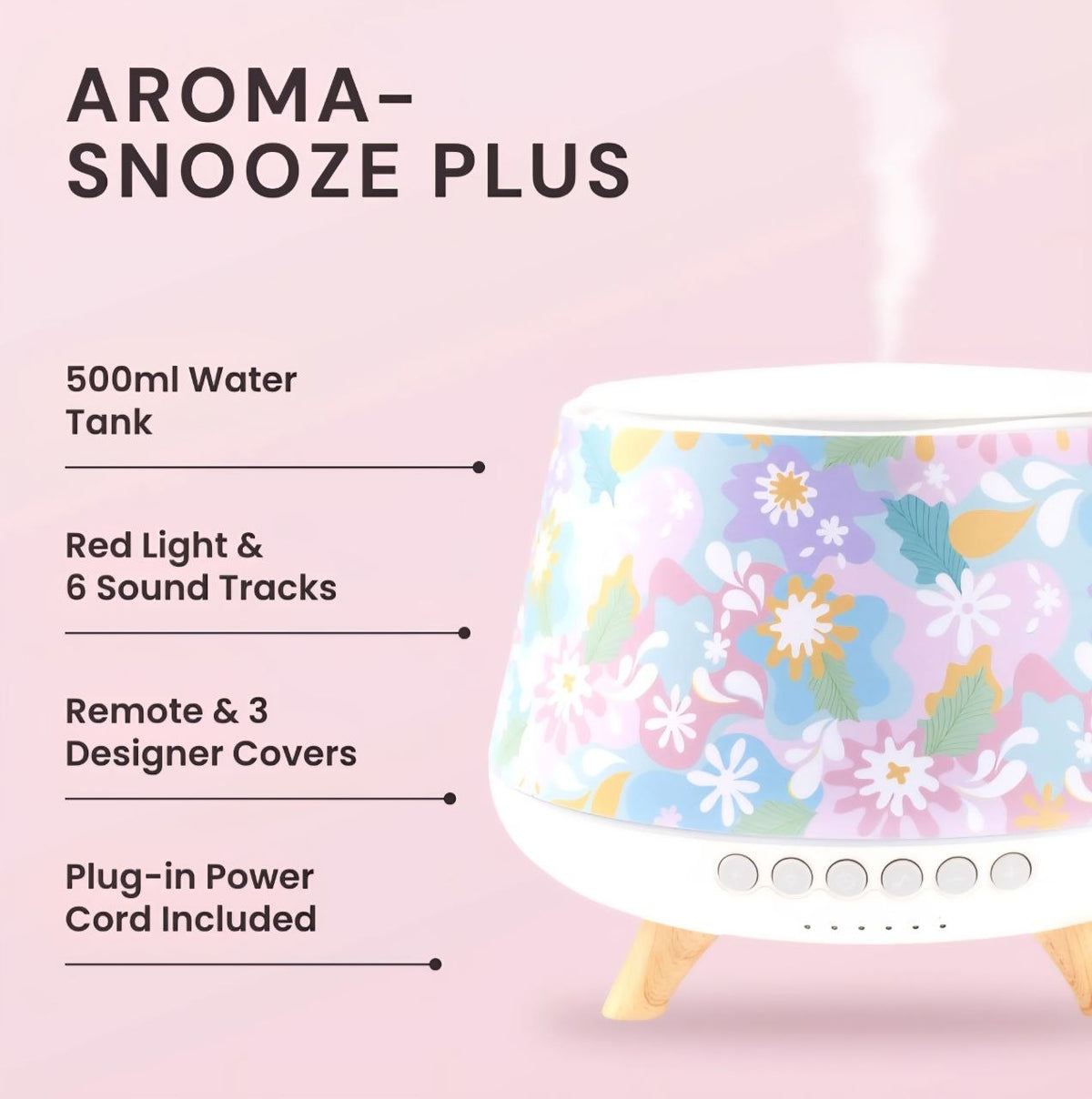 Lively Living // Aroma-Snooze Plus- 8 in 1 Humidifier + 3 Covers