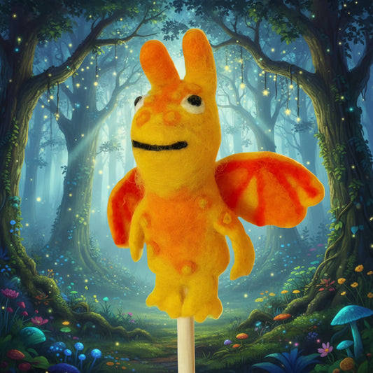Felt // Finger Puppet // Dragon // Yellow