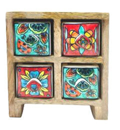 Ceramic Chest // 4 Drawer // 15x17x9cm