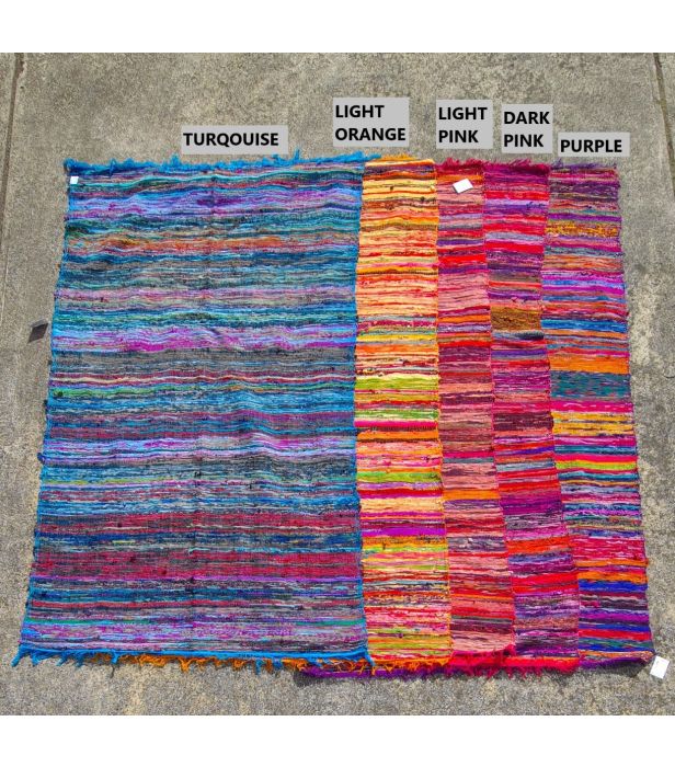 Rug // Chindi Durri // Assorted Colours // 113x185cm