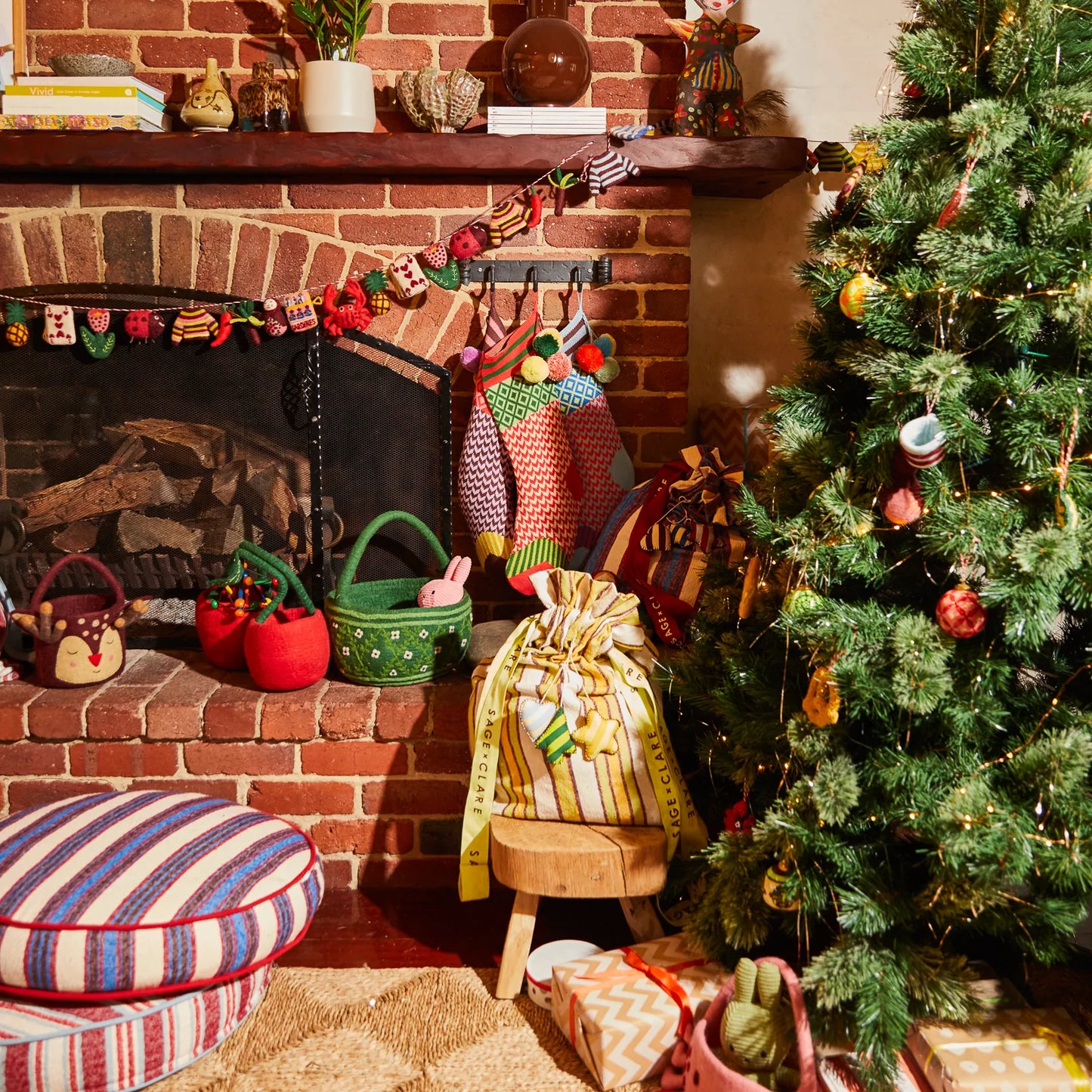 Palmina Knitted Stocking // Cerulean