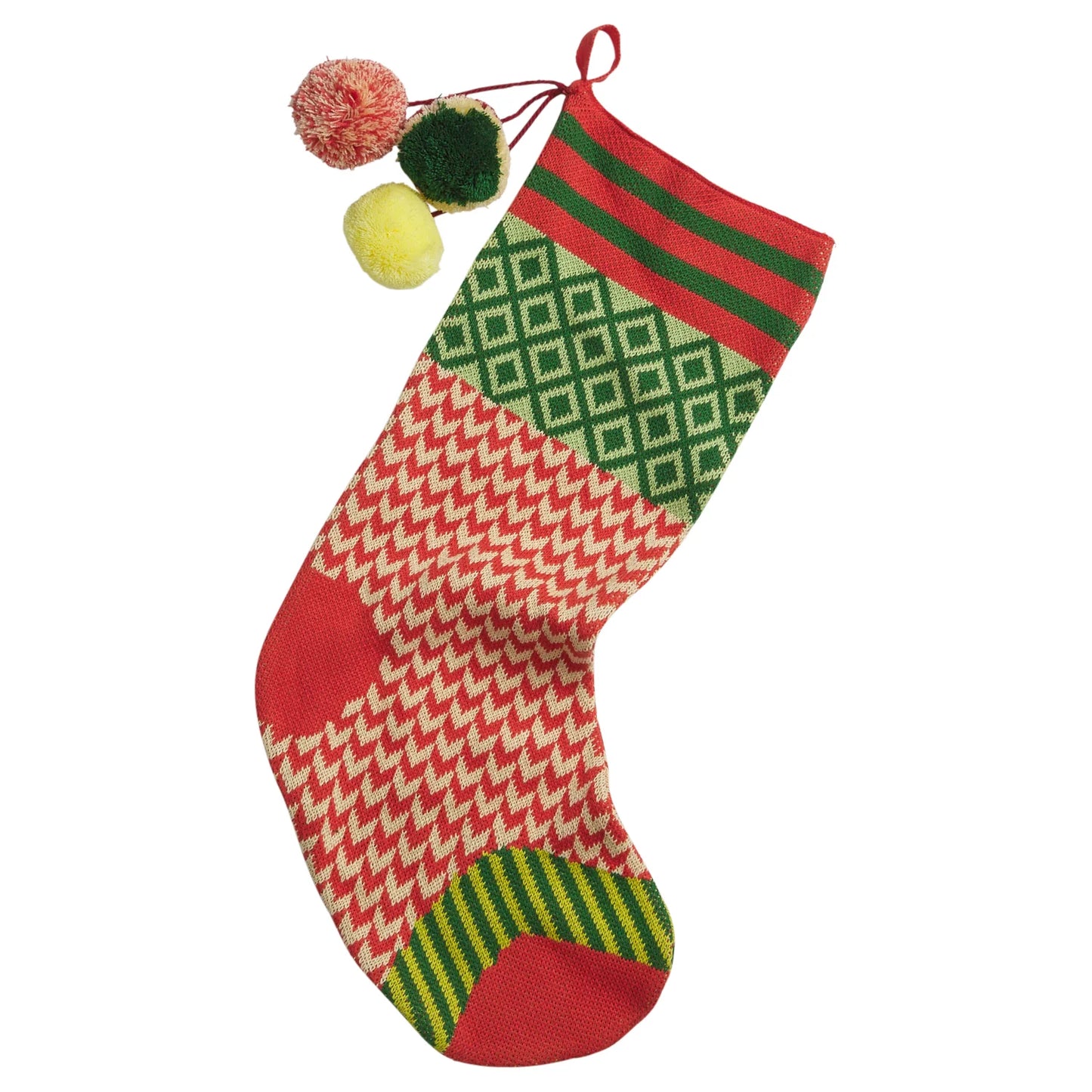 Palmina Knitted Stocking // Crimson