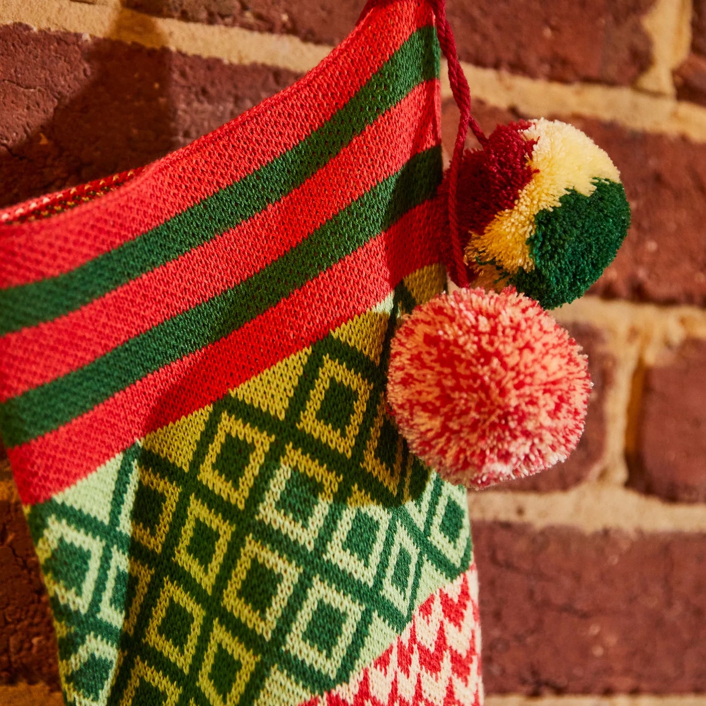 Palmina Knitted Stocking // Crimson