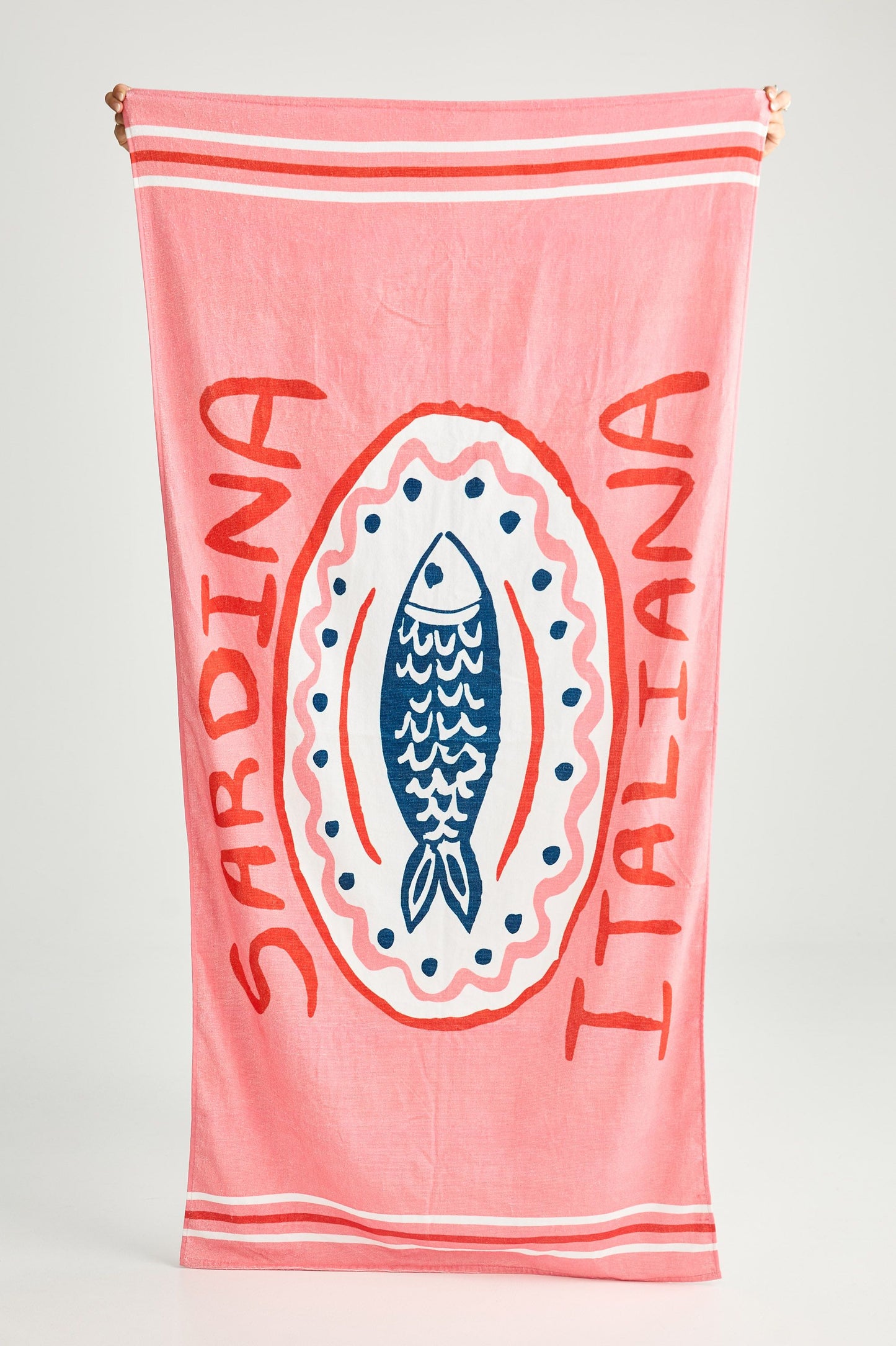 Sardinia Italiana Beach Towel // Pink
