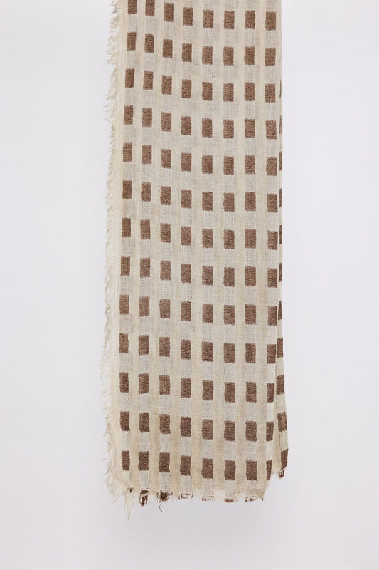 Saffron Scarf // Natural w Brown
