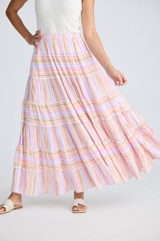 Blossom Skirt // Painterly Stripe