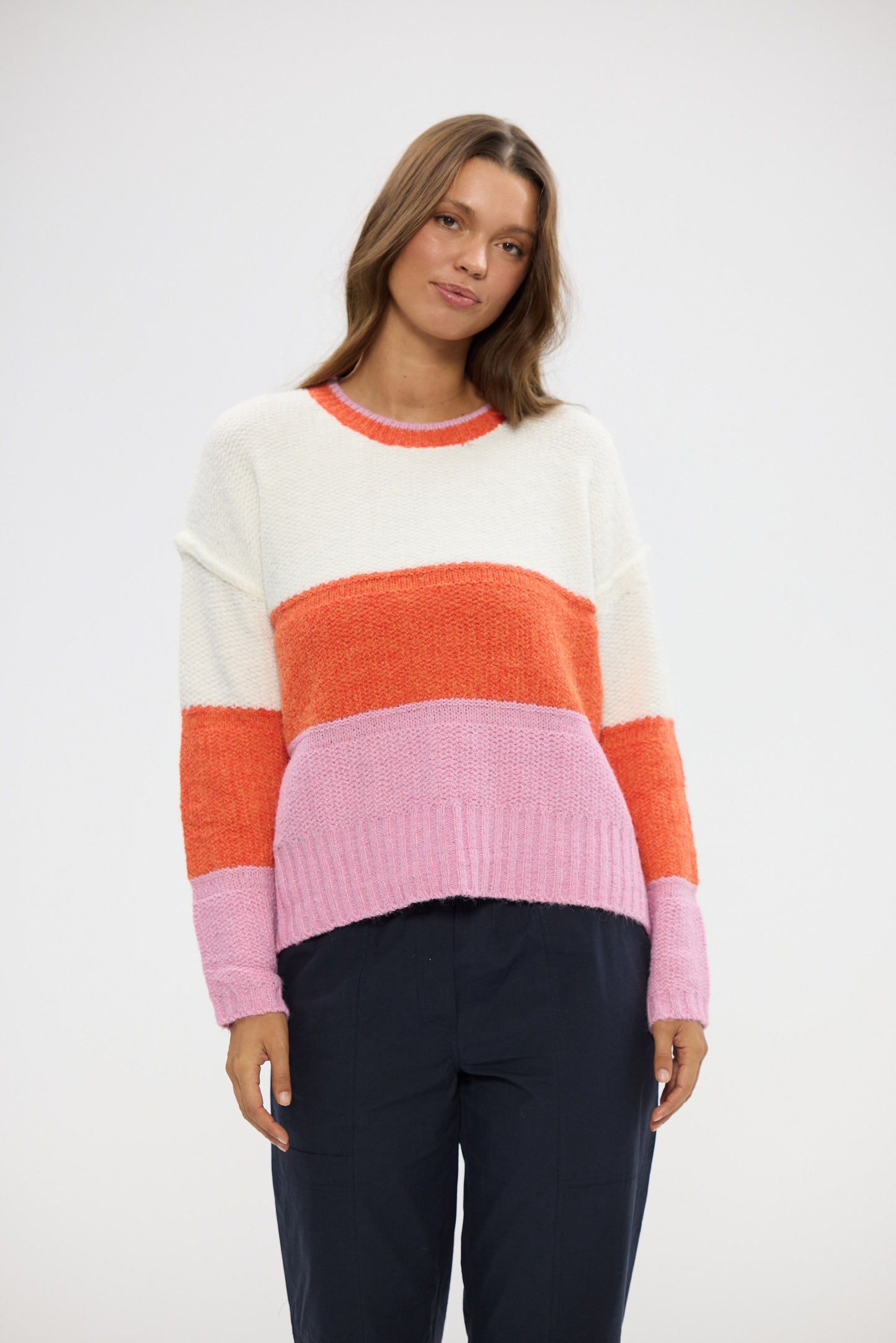 Mayfair Knit // Pink Multi Stripe