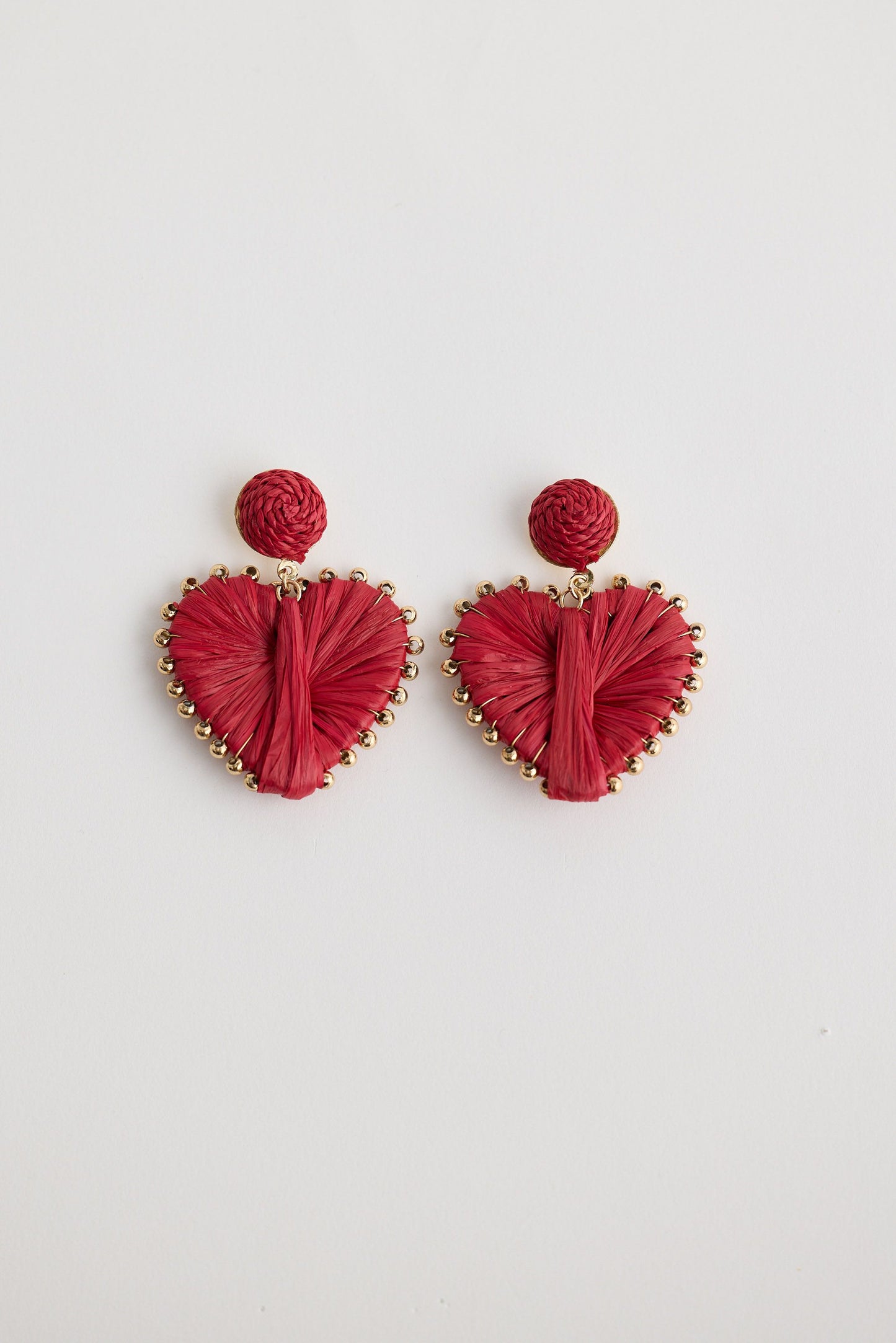 Royal Heart Earrings // Red