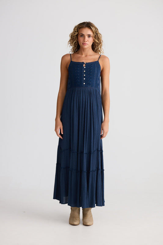 Inhale Dress // Navy Dobby