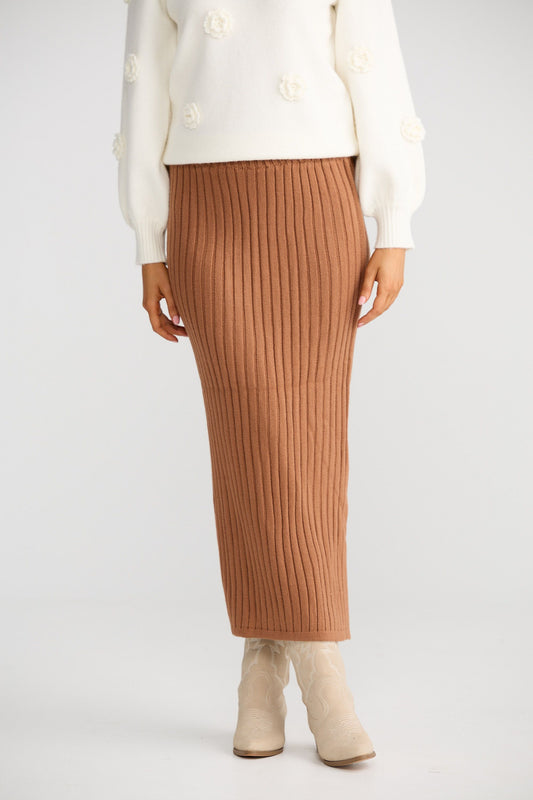 Dakota Knit Skirt // Sepia
