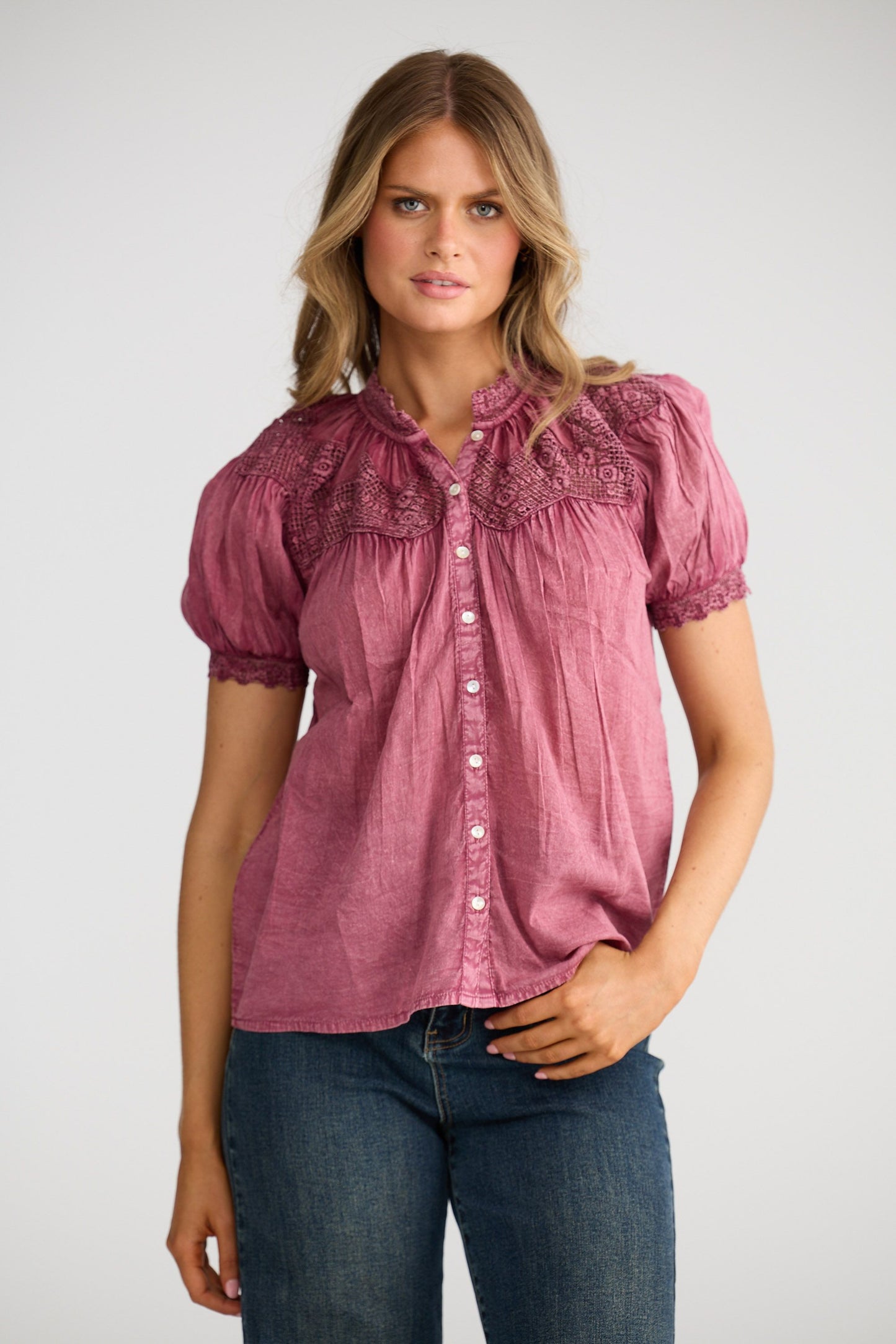 Phoebe Blouse // Burgundy