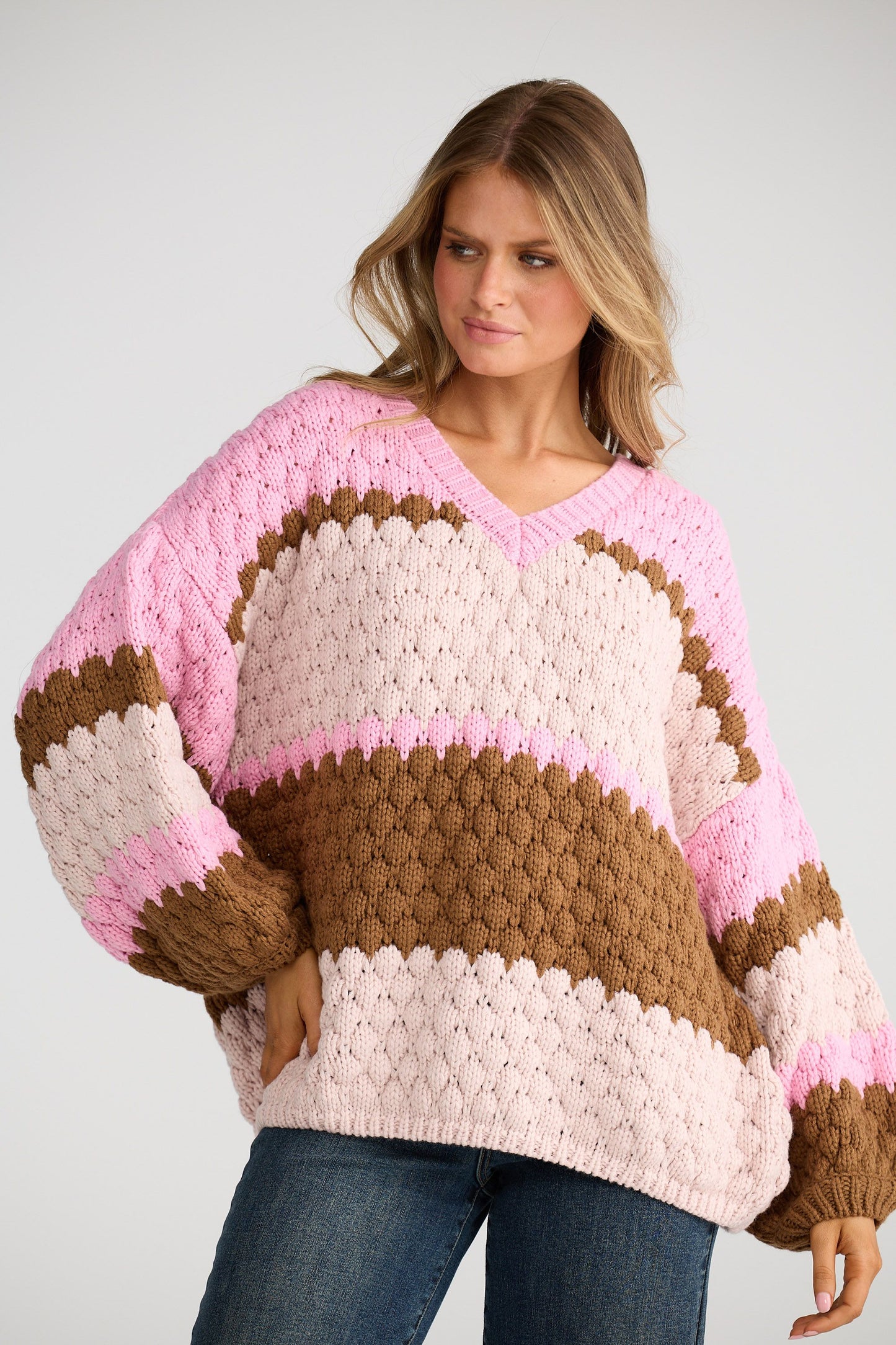 Airlie Knit // Pink Multi Stripe