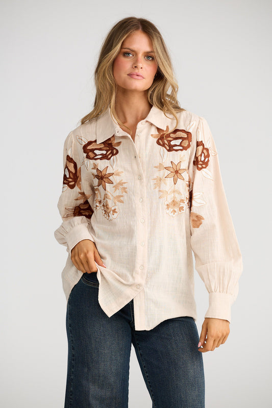Flower Child Shirt // Cream