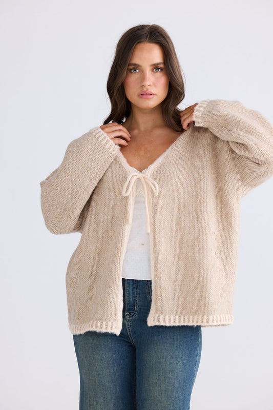 Calla Tie Cardi // Stone