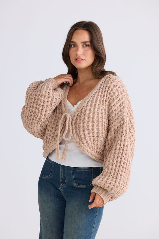 Zinnia Tie Cardi // Latte