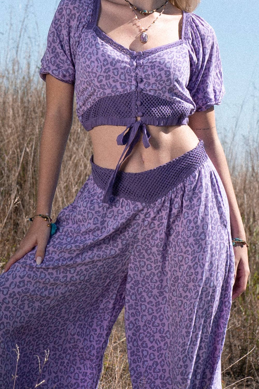 Clover Crop Top - Lilac