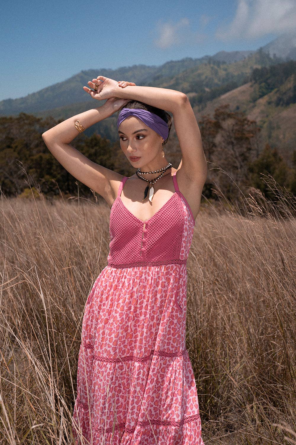 Jasmine Strappy Dress - Magenta