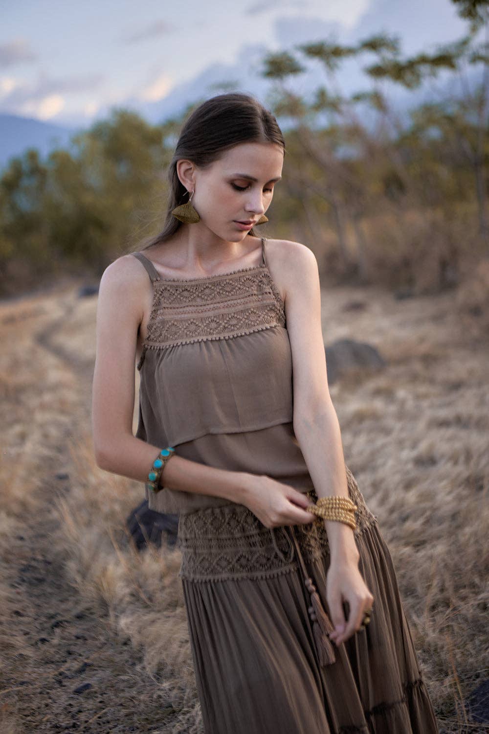 Chloe Halter Top - Desert Sand