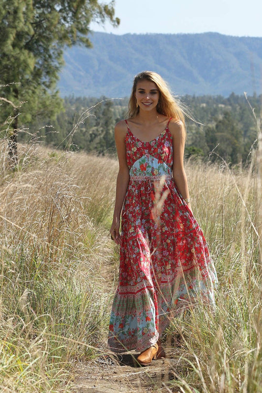 Ravennah Maxi Dress - Rococo Red