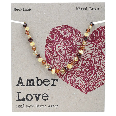 Amber Love Children's Necklace // 100% Baltic Amber // Mixed