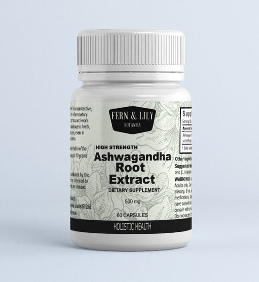 Fern & Lily Ashwagandha Root Extract Capsules 500mg