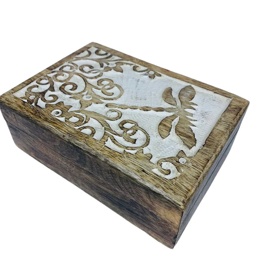 Trinket Box // Carved Wooden Dragonfly
