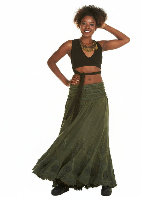 lilith // long jute skirt