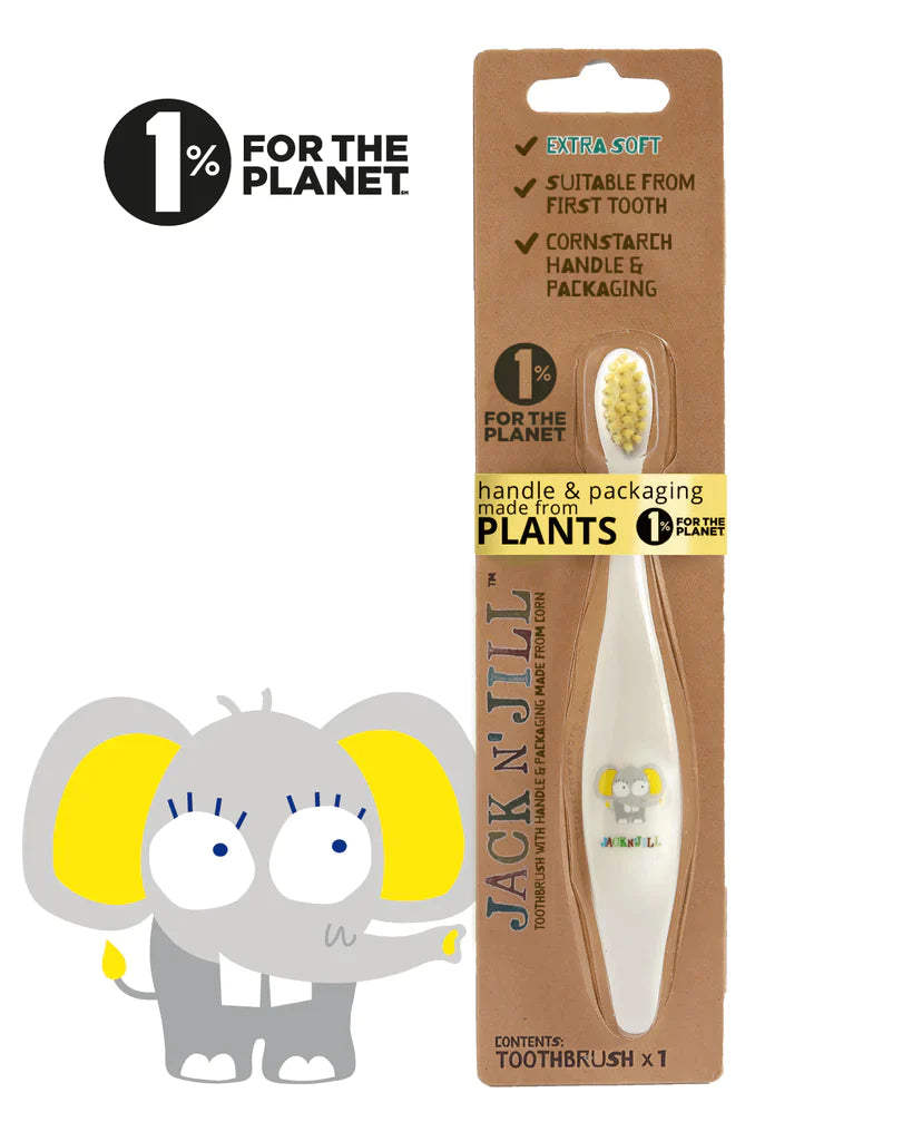 Jack N' Jill Children's Biodegradable Toothbrush // Elephant