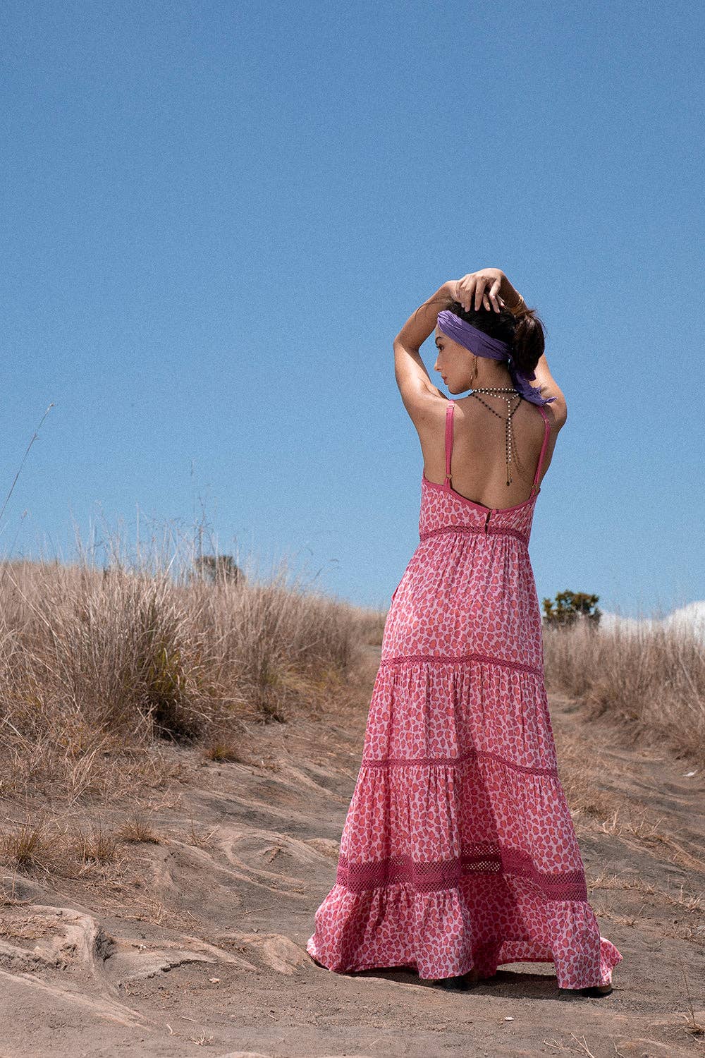 Jasmine Strappy Dress - Magenta