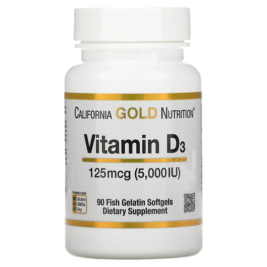 California Gold Nutrition Vitamin D3 125mcg (5,000 IU)